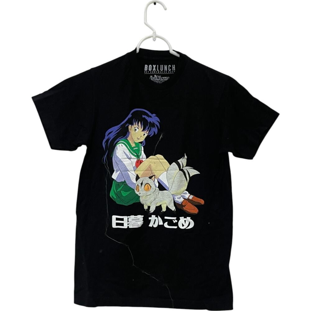 Box Lunch Inu Yasha Graphic T Shirt Mens Size M Black Short Sleeve Cotton